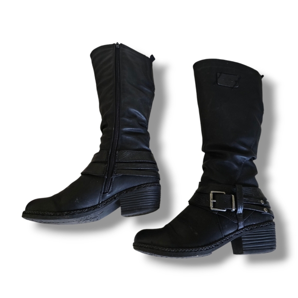 🟢  SOLEMATE Women's Black Faux Fur Calf  Knee Tall Winter Boots - Picture 8 of 16